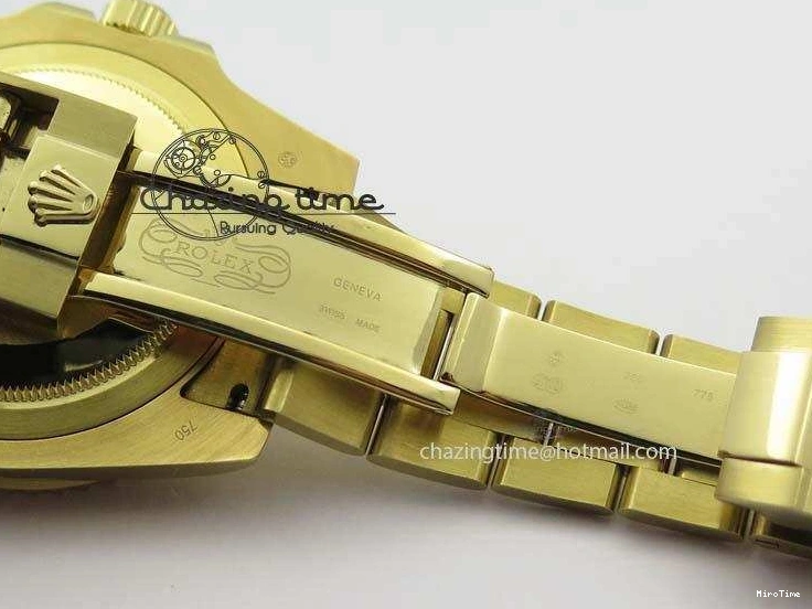 MiroTime 0216 SportInspired GMT-Master II 116718LN YG Bp-Maker Green Dial Ceramic Bezel On YG Bracelet A 3777